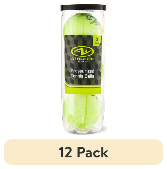(12 Pack)  Pressurized Tennis Balls, 3-Pack, All Court Use