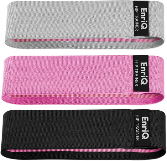 Booty Bands Fabric Resistance Bands for Legs and Butt - Non Slip Cloth Hip Bands Elastic Workout Bands - Activate Glutes and Thighs - Made of Premium Elastic Fabric