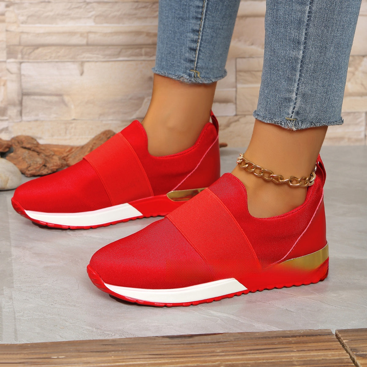 Mesh-woven sporty casual women's shoes