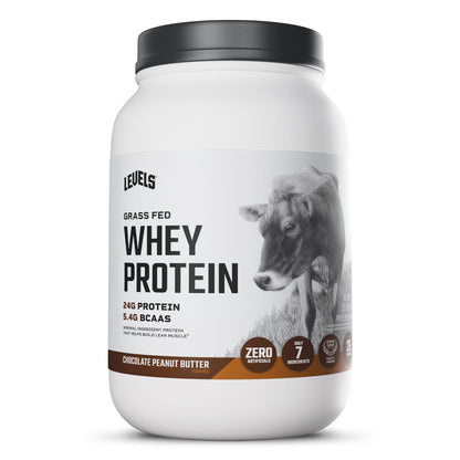 Grass Fed Whey Protein Powder, No Artificials, 24G of Protein, Chocolate Peanut Butter, 2LB