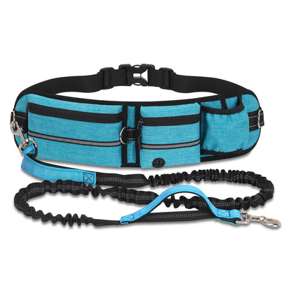 Adjustable Dog Walking Sports Waist Bag with Leash
