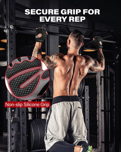 Workout Gloves for Men and Women, Weight Lifting Gloves with Excellent Grip, Lightweight Gym Gloves for Weightlifting, Cycling, Exercise, Crosstraining, Pull Ups, Fitness, Climbing and Rowing