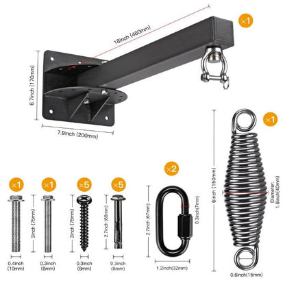 Adjustable Wall-Mounted Boxing Bag Rack