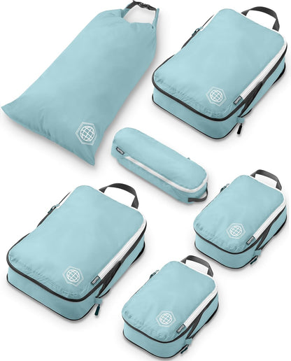Compression Packing Cubes for Carry-On Travel 6-Pack