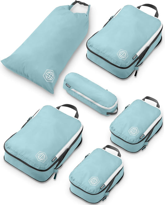 Compression Packing Cubes for Carry-On Travel 6-Pack