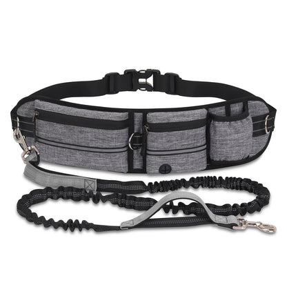 Adjustable Dog Walking Sports Waist Bag with Leash