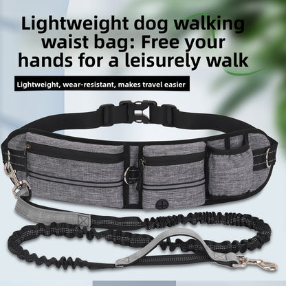 Adjustable Dog Walking Sports Waist Bag with Leash