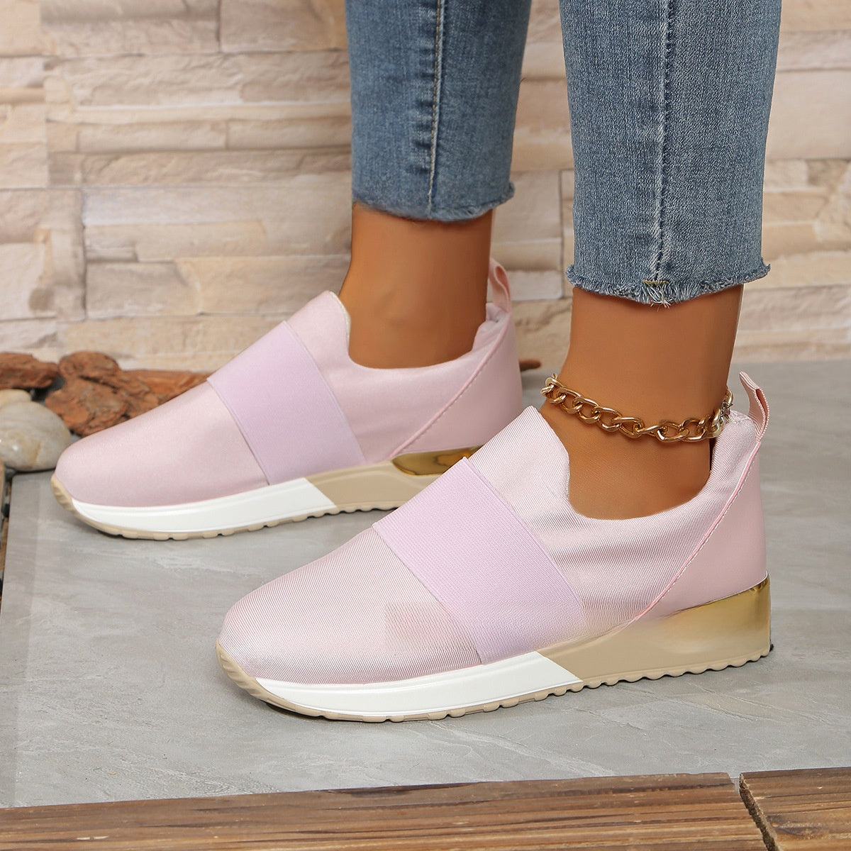 Mesh-woven sporty casual women's shoes