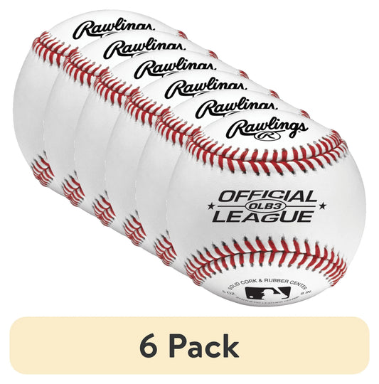 (6 Pack)  | Official League OLB3 Recreational Use Baseball | 8U | 1 Count