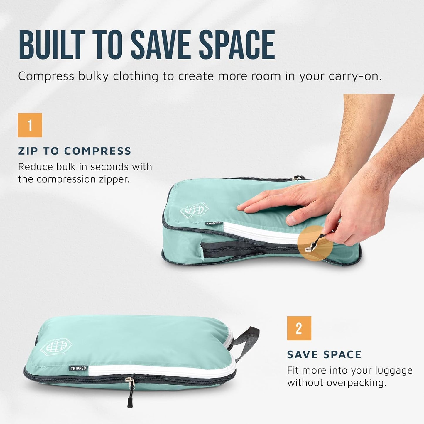 Compression Packing Cubes for Carry-On Travel 6-Pack