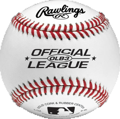 (6 Pack)  | Official League OLB3 Recreational Use Baseball | 8U | 1 Count
